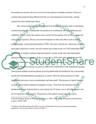 Optical isomerism in Thalidomide