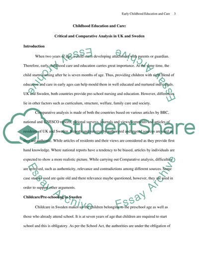 Early Childhood Education and Care