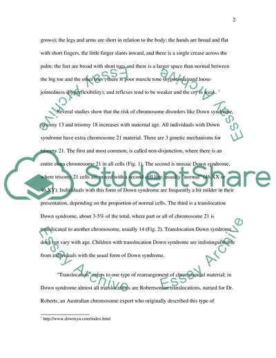 Individual Characteristics of Down Syndrome