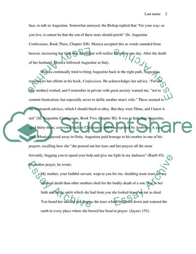 Augustines Tribute to his Mother