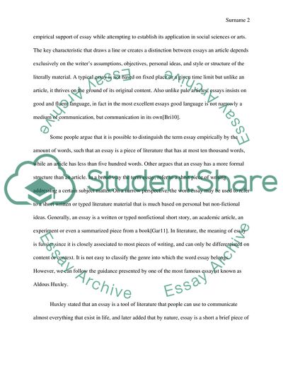 What is the Difference between an Article and an Essay