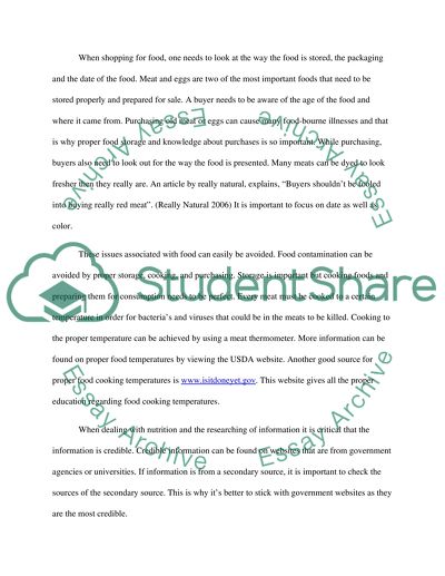 Issues Associated with Food