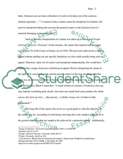 What aids are available to the courts when concerned with interpretation of statute