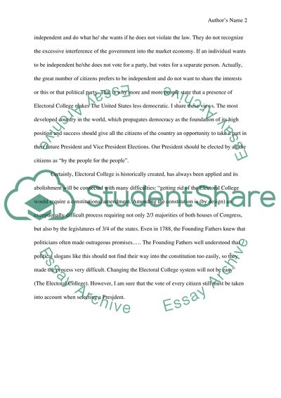 Why Electoral College Should be Illuminated