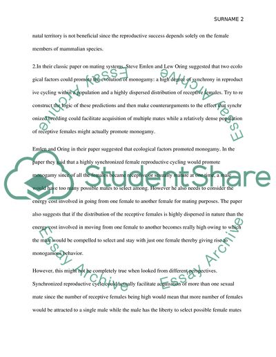 Animal Behavior on their Natal Territory