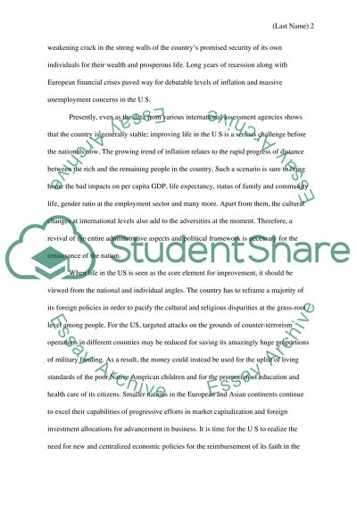 Improving Life in the United States