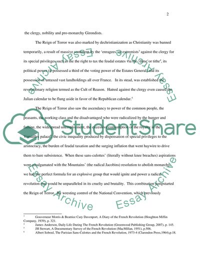 Reign of Terror in the French Revolution