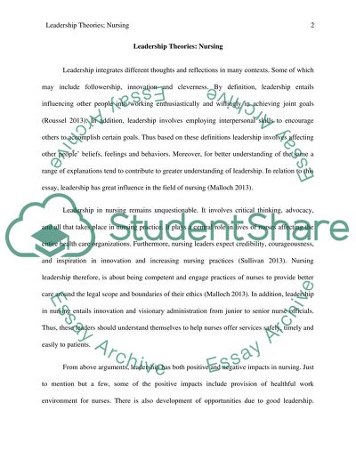 Leadership Roles in Nursing