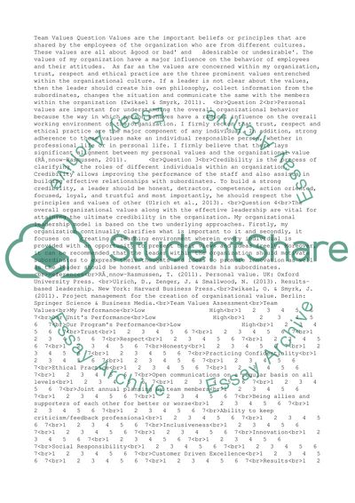 Values Are the Important Principles