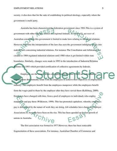 Issues on Employment Relationships in the Organization