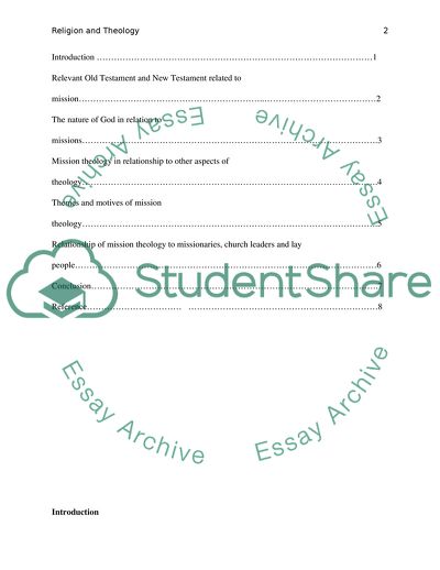 The Nature of God in Relation to Missions