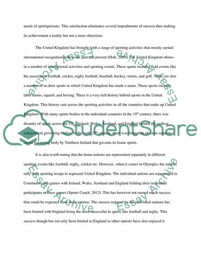 International Activities and Sporting Events in the United Kingdom: Success in Making the Achievement