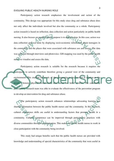 Evolving Public Health Nursing Role