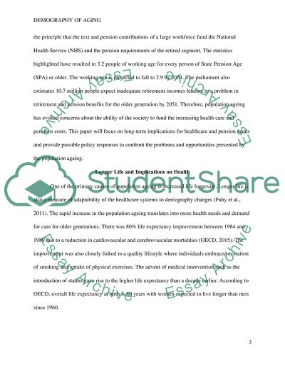 Why Should Policy Makers Be Interested in the Demography of Aging