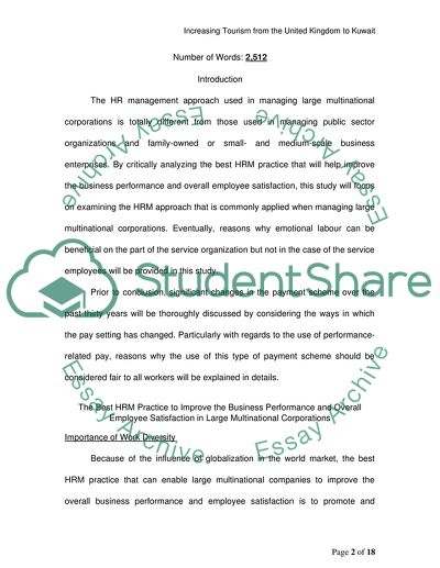 The Best HRM Approach in Managing Large Multinational Corporation