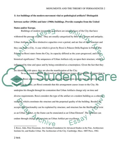 Monuments and Theory of Permanence by Aldo Rossi