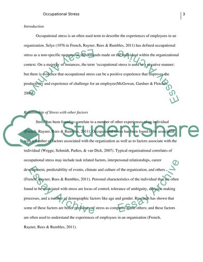 The Effect of Occupational Stress on Job Satisfaction