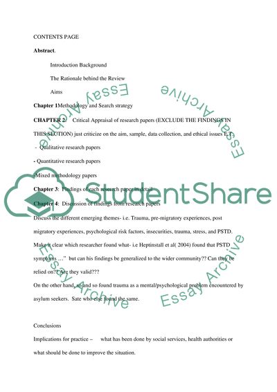 Problems Encountered by Children and Young Adults Seeking Asylum in the UK