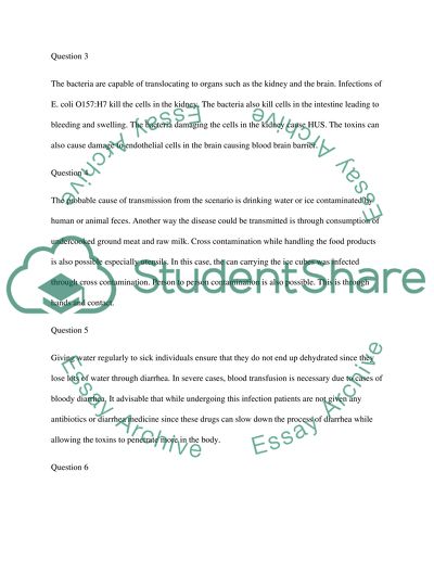 An Escherichia coli O157:H7 Outbreak among Teenage Campers