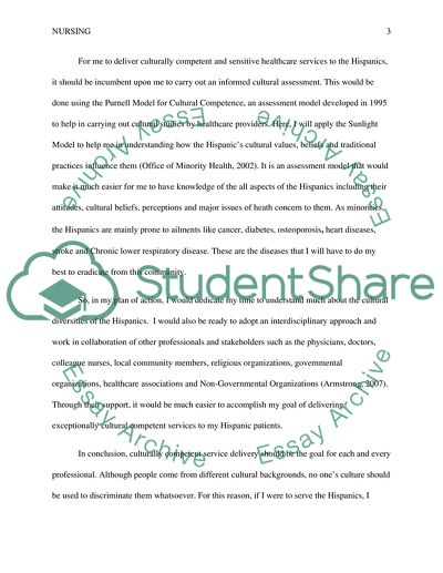 Application of the Nursing Process to Delivery Culturally Competent Care