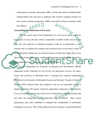 Policies and Procedures for Washington Posts Information System