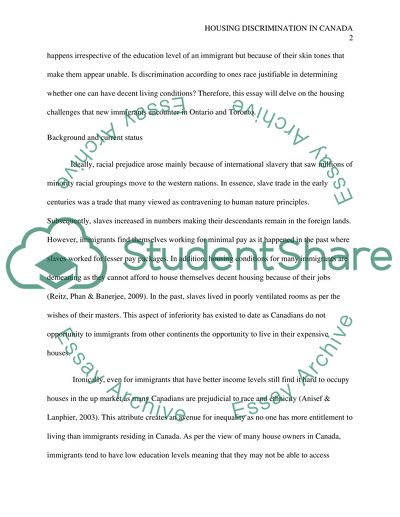 Racial Prejudice in Canada