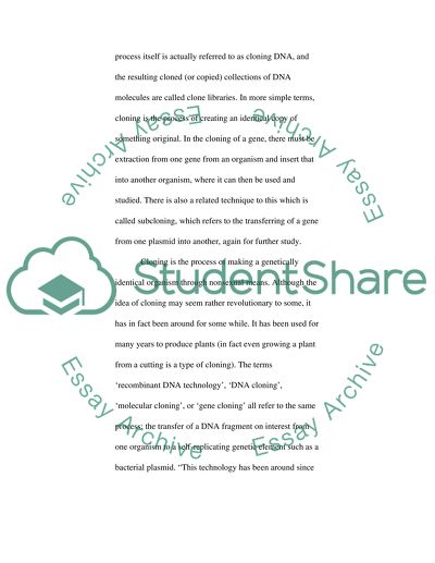 The Main Reason to Clone