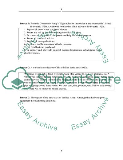 Source base questions - KMT-CCP rivalry