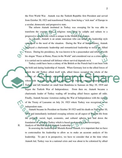 Leadership of Turkish Founder Mustafa Kemal Atatrk