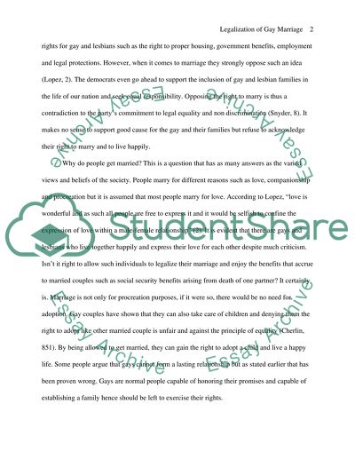 Should gay marriage be legalized