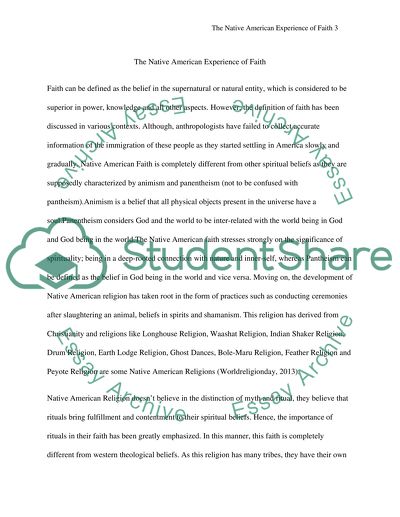 The Native American experience of faith