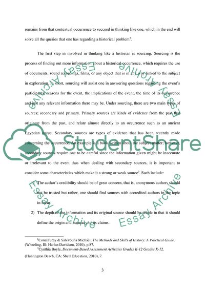 Think like a historian