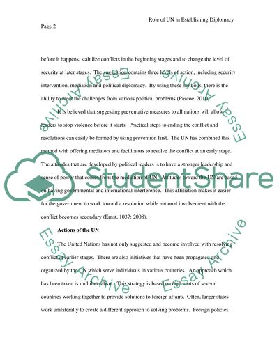 In What Ways Has the United Nations Organisation Influenced the Conduct of Diplomacy