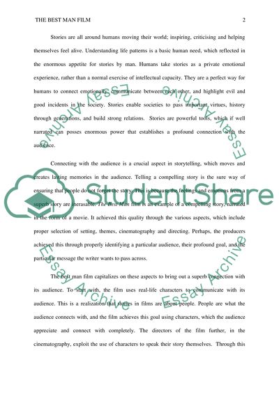 Analysis of The Best Man Film