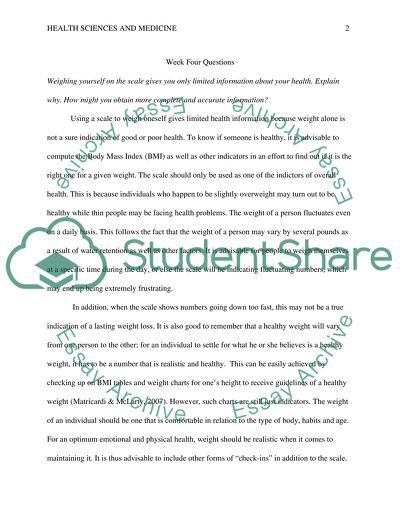 Health Sciences and Medicine