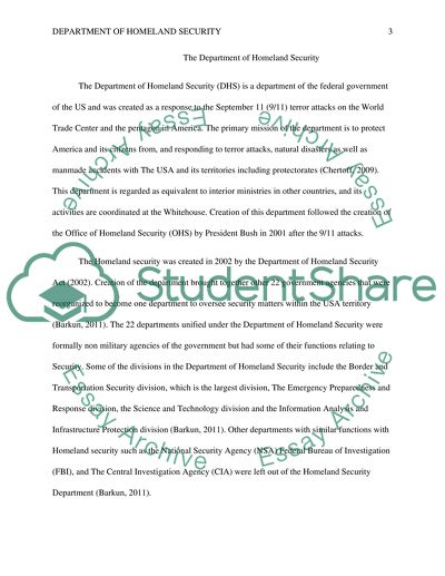 Department of Homeland Security in the USA