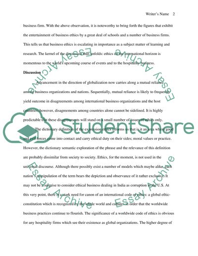 Globalization in Ethics