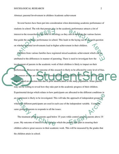 Parental Involvement in children Academic achievement