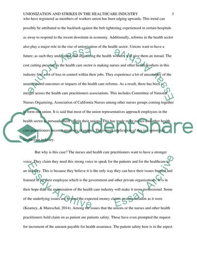 Unionization and Strikes in the Healthcare Industry