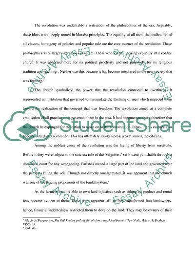 The Old Regime and the Revolution by De Tocqueville