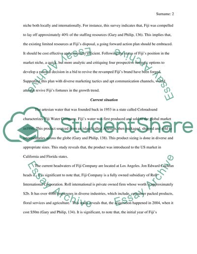 Fiji Water Company Analysis and Market Strategies