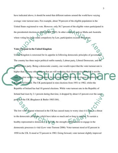 The Problem of Low Voter Turnout in the United Kingdom