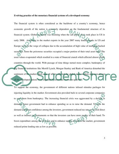 Development in banking and finance