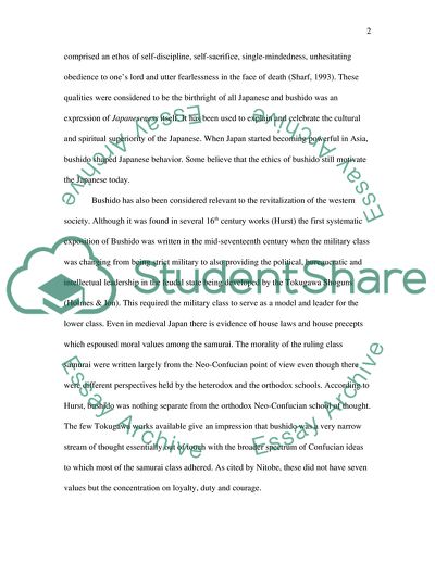 Japanese Culture: Bushido