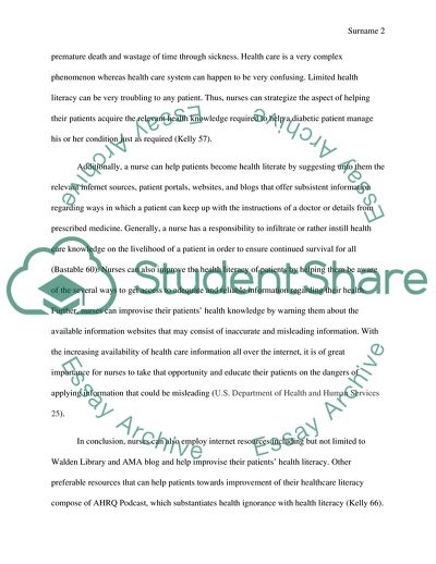 Increasing the Health Literacy among Patients