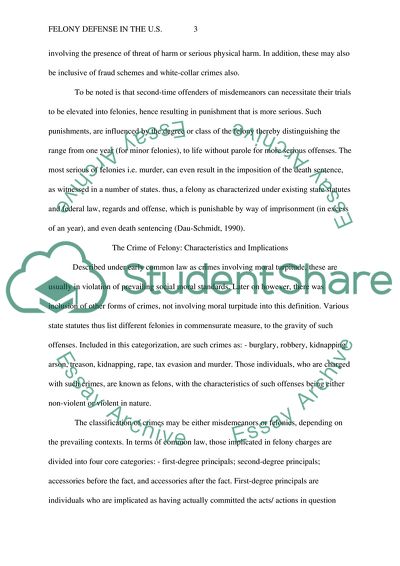 Felony Defense in the U.S