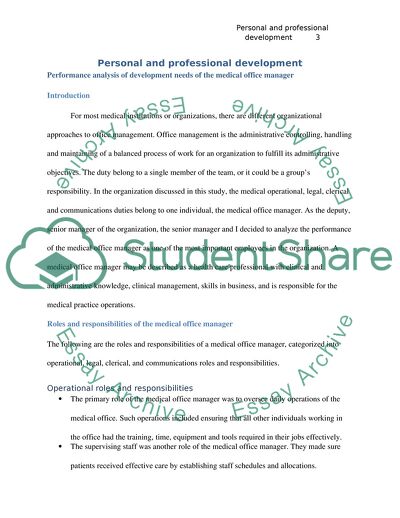 Personal and Professional Development