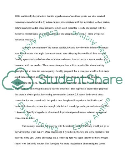 Aspects of Early Socialisation