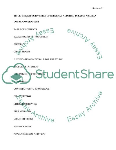 The Effectiveness of Internal Auditing in Saudi Arabian Local Government
