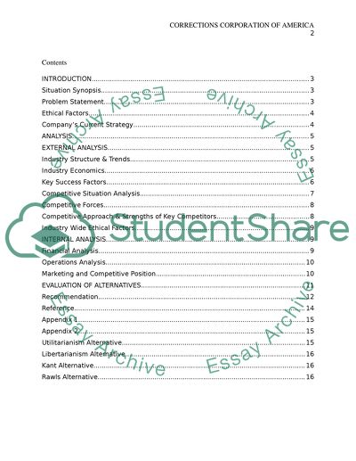 Corrections Corporation of America Company